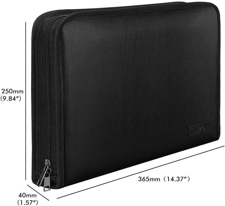 ENGPOW Expanding File Folder Important Document Organizer Fireproof Document Bag-A4 Size, 25 Pockets,Color Labels,Non-Itchy Silicone Coated Portable Filing Organizer Folder(14.3" x 9.8")