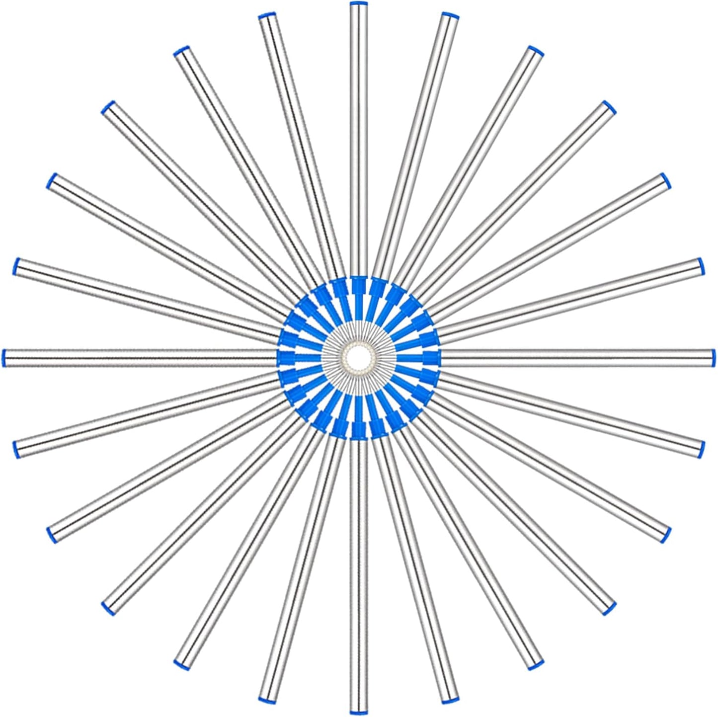 DunBong Rollerball Pen Refills, Roller Ball Fine Point 0.5mm, Red Ink Refill Pack of 5 - Replaceable Ballpoint Pen Refills Medium Point (Blue)