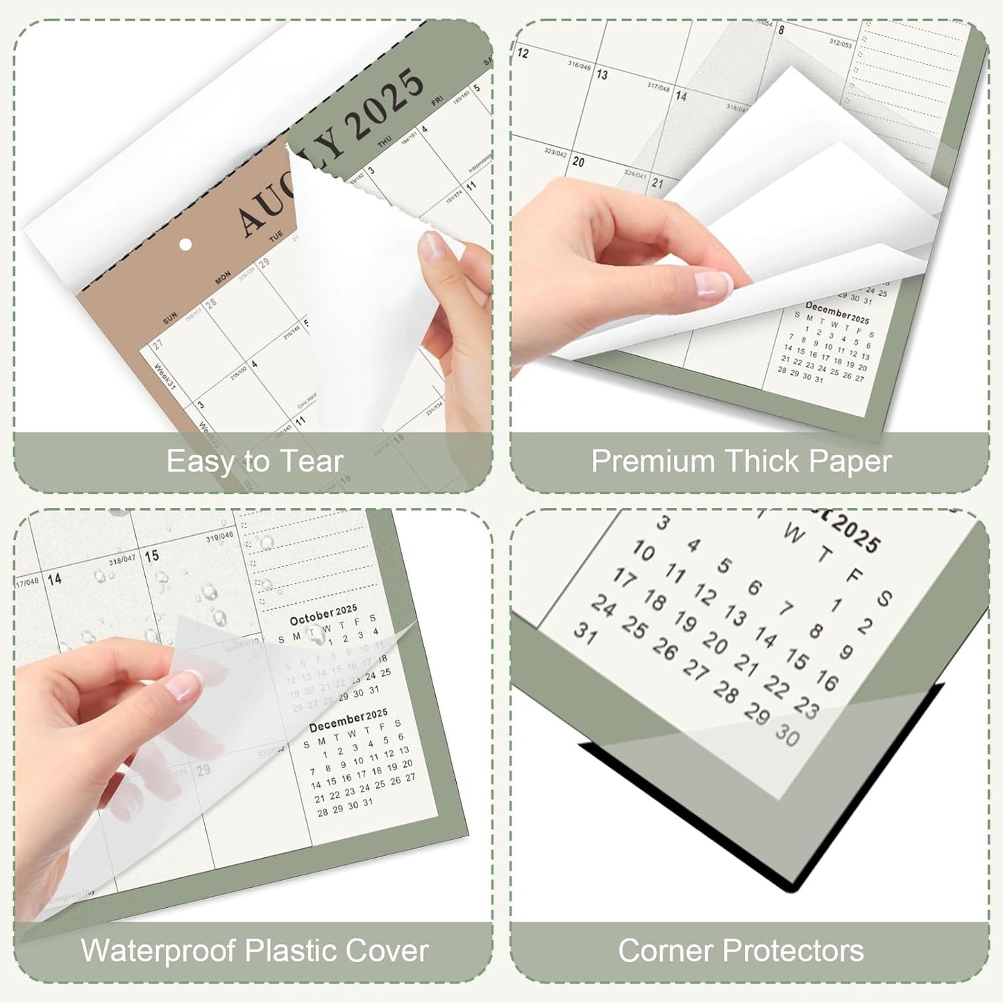 Gannyfer Desk Calendar 2025-2026, Magnetic Calendar for Refrigerator, July 2025-Dec 2026, 18 Monthly Wall/Fridge/Desktop Calendar with Hanging String, Magnetic Stripe, 3 Stickers, for Office, Home or School (14" x 11")