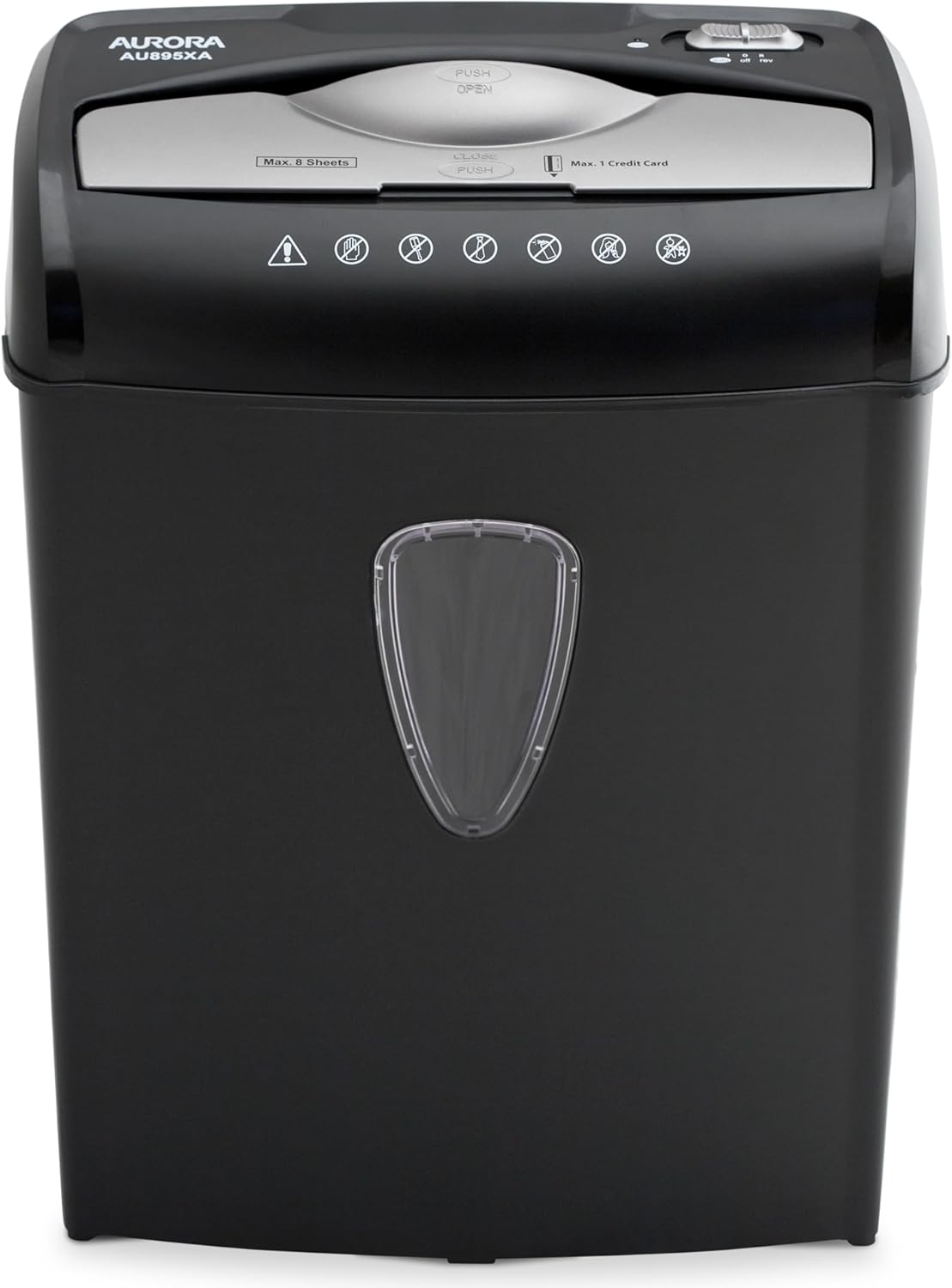 Aurora AU895XA 8-Sheet Professional Cross-Cut Paper and Credit Card Shredder