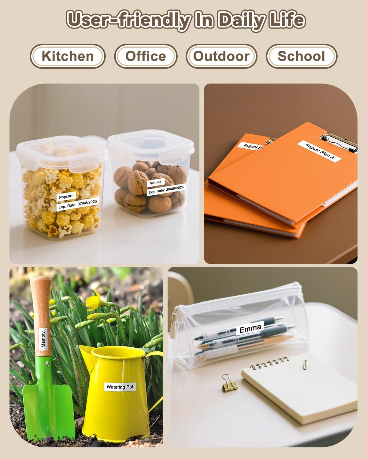 Replace for Brother Label Maker Tape 12mm 0.47 Laminated Black on White TZe-231 TZe231 TZ Tape, PTouch Compatible with Brother P Touch D210 D220 H110 D600 D400 1750 2030 Label Maker Refills, 5X