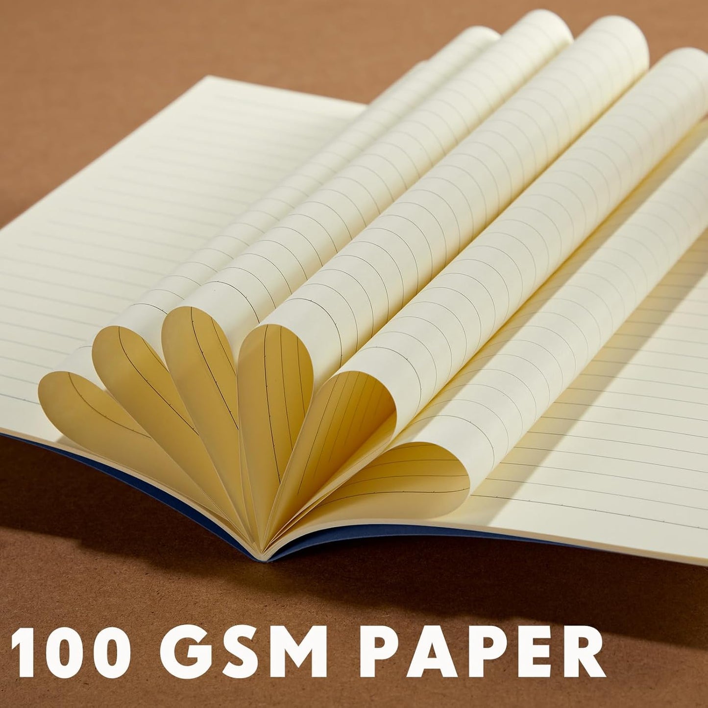 100 Pcs Kraft Notebook Journals 5.5 Inch x 8.3 Inch A5 Softcover Notebooks Bulk for Writing Sketch Office Notepad with 60 Pages 30 Sheets(Black, Navy,Lined)