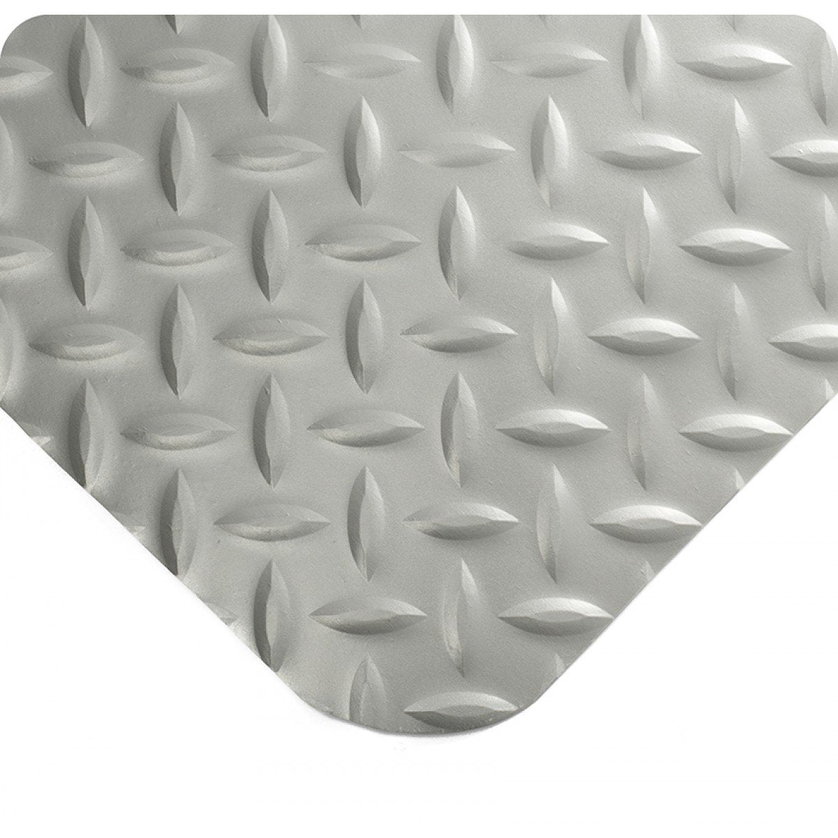 Wearwell 414.1516x3x55GY Diamond-Plate SpongeCote UltraSoft Mat, 55' Length x 3' Width x 15/16" Thick, Gray