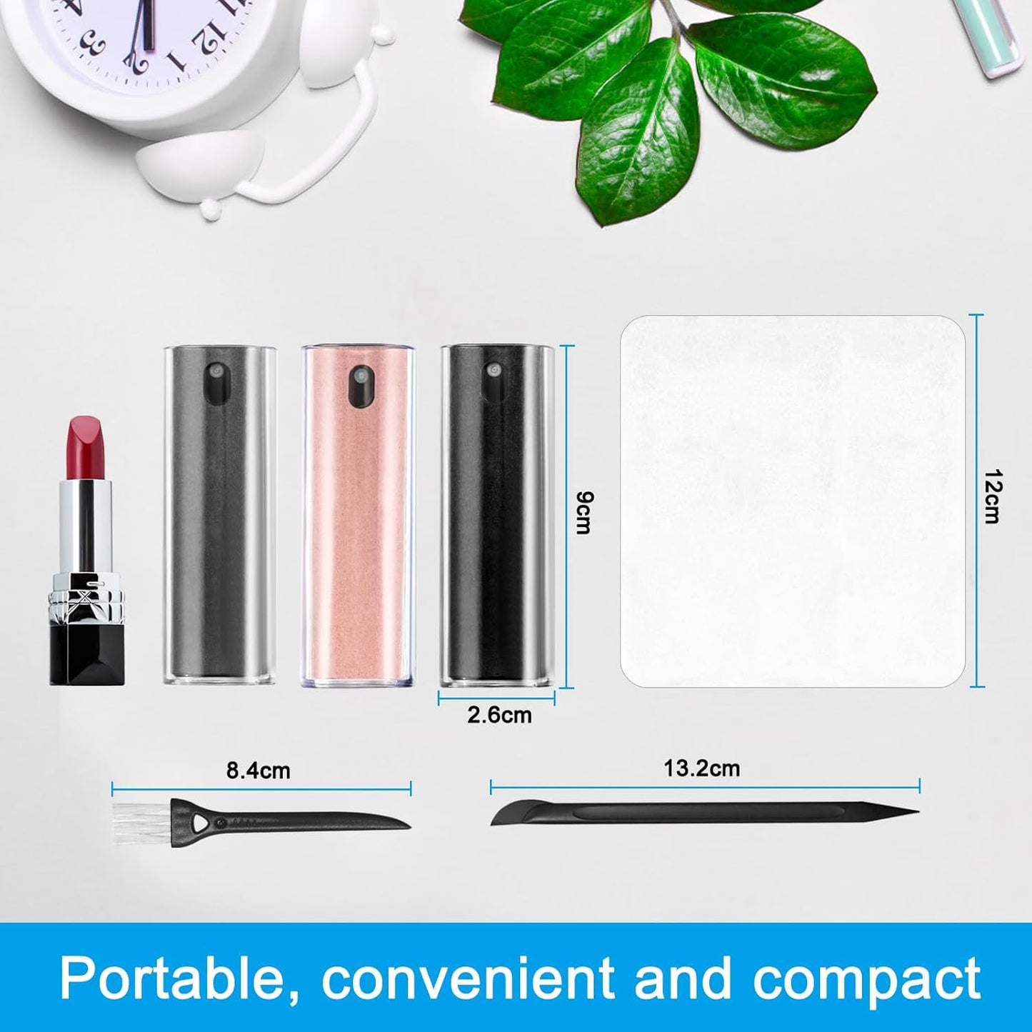 walrfid 3Pcs Laptop Cleaner, Computer Screen Cleaner Spray and Wipe, Electronic Laptop Cleaning Kit for iPad, iPhone, Cellphone, Monitor, MacBook Pro, Car Display, Tablet, TV, Kindle, Grey Pink Black