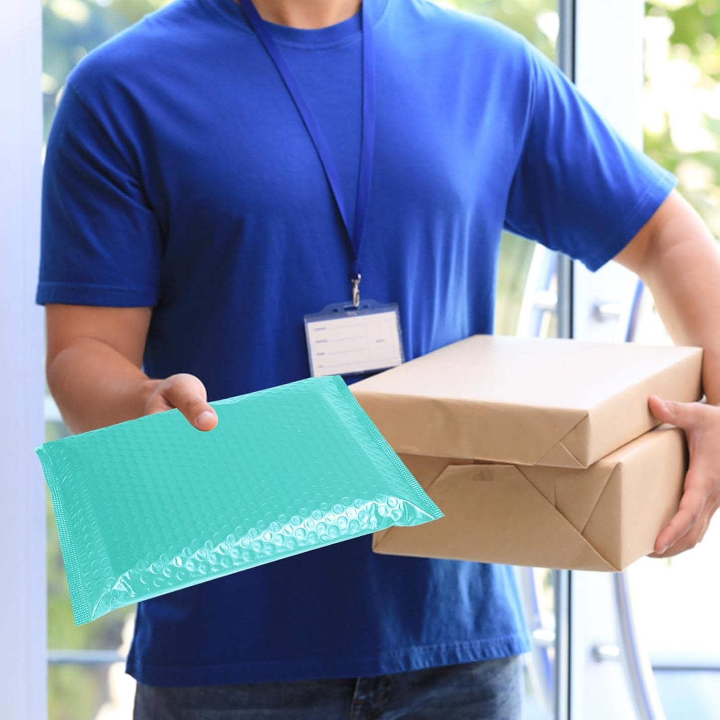 Poly Bubble Mailers 8.5x12 Inch, 25 Pack Padded Envelopes for Shipping, Package Envelopes with Self Seal Adhesive, Waterproof Padded Mailers (Teal, Bulk #2)