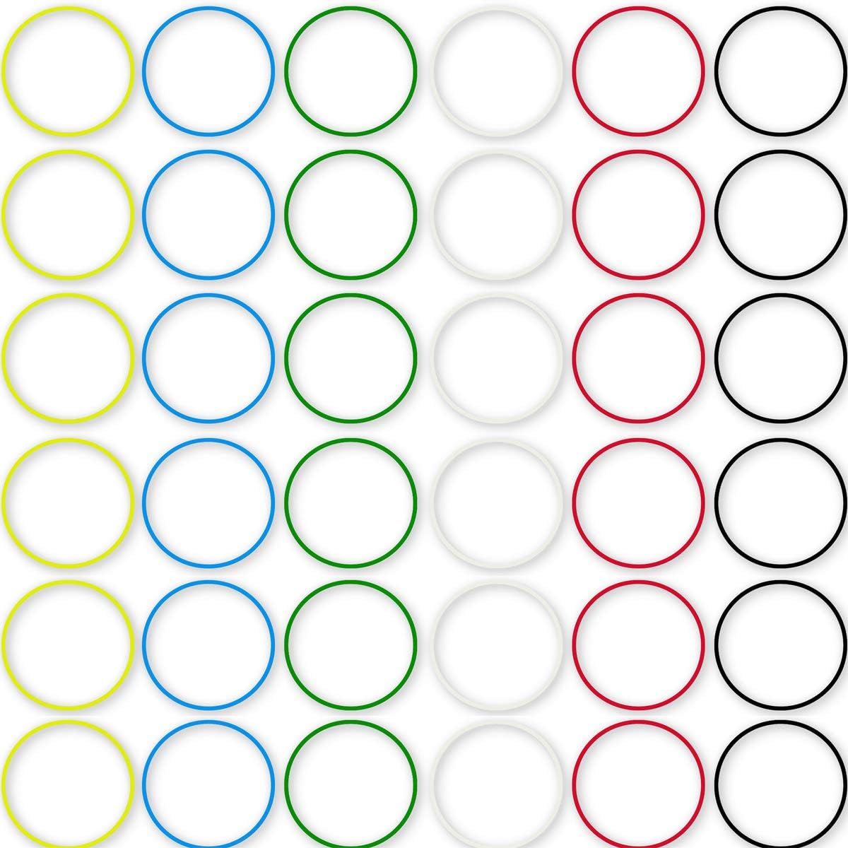 AMUU rubber bands 800 Pcs 2.5cm 1" Small Rubber Bands 6 colors Assorted Mixed Rainbow Colorful Rubber Bands for Office School Home Strong Elastic Band Loop Office Supplies