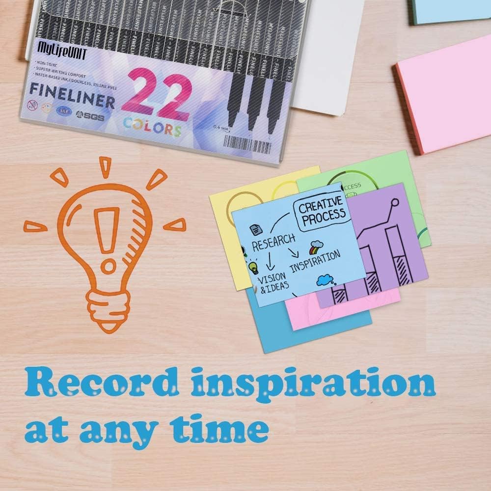 MyLifeUNIT Sticky Notes 3x3, Bulk Pack 108 Note Pads 10800 Sheets for Daily Reminder, Self-Stick Notes with 6 Assorted Colors for Office School Home Notebook Supplies