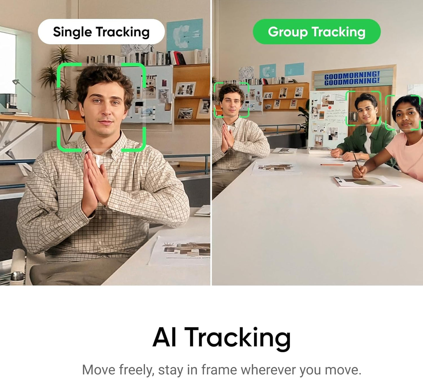 Insta360 Link 2 Tripod Bundle - PTZ 4K Webcam for PC/Mac, 1/2" Sensor, AI Tracking, HDR, AI Noise-Canceling Mic, Gesture Control for Streaming, Video Calls, Gaming, Works with Zoom, Teams, Twitch