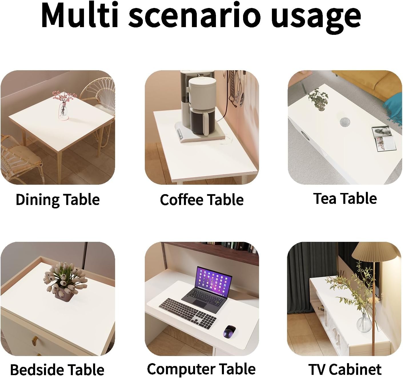 Leather Table Cover,1.8mm Thick,24x60 Inch Desk Cover,Large Desk Mat,Table Protector,Table Cover Protector,Desk Protector,Table Pad,(White+White,24x60)