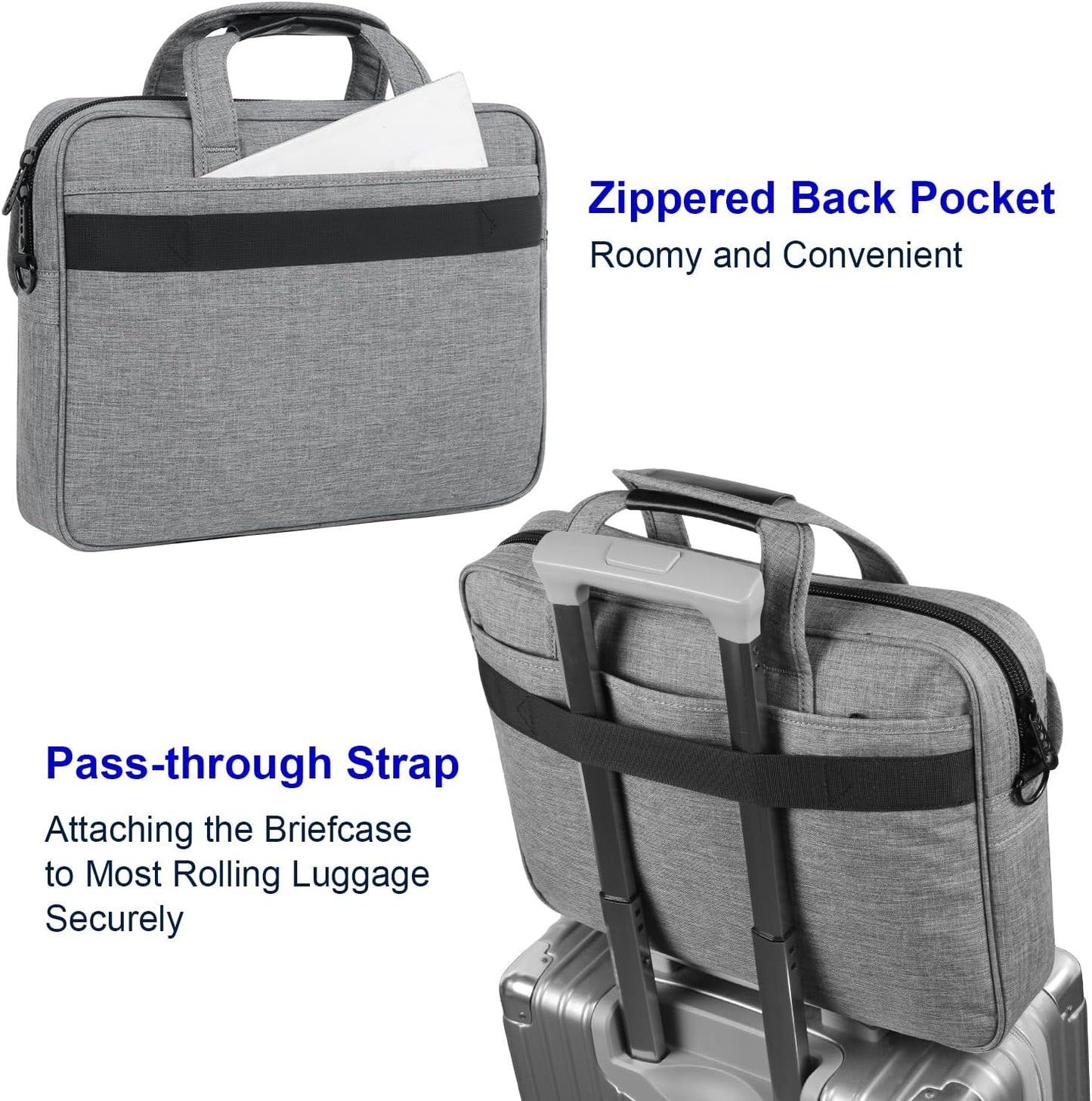 Taygeer Laptop Bag for Men, Water Resistant Crossbody Messenger Shoulder Bag for Business, Professional Premium Office Briefcase, Portable 15.6 Inch Carry On Laptop Case for Notebook/Computer, Grey