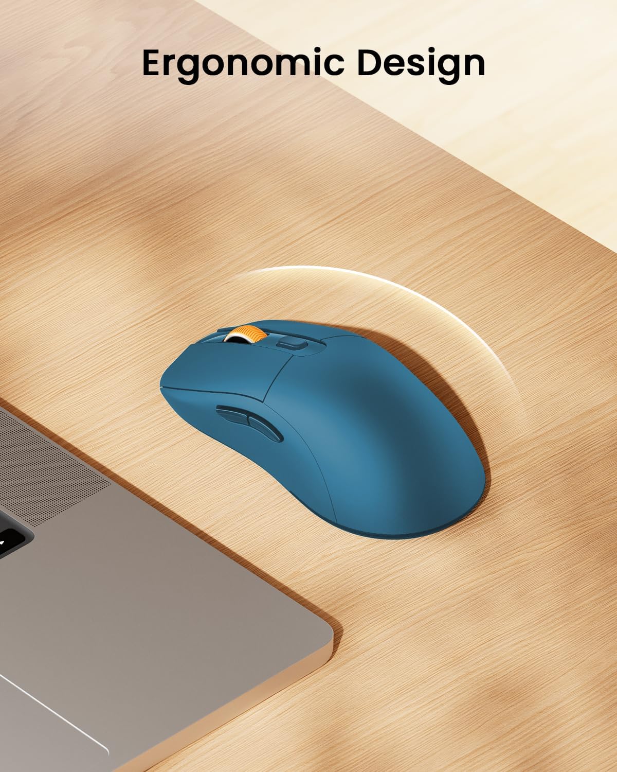 ProtoArc Bluetooth Wireless Mouse, USB C Mouse, EM15 Rechargeable Compact Portable Type C Wireless Mice for Laptop, Tablet, PC, Windows, Mac OS-Blue