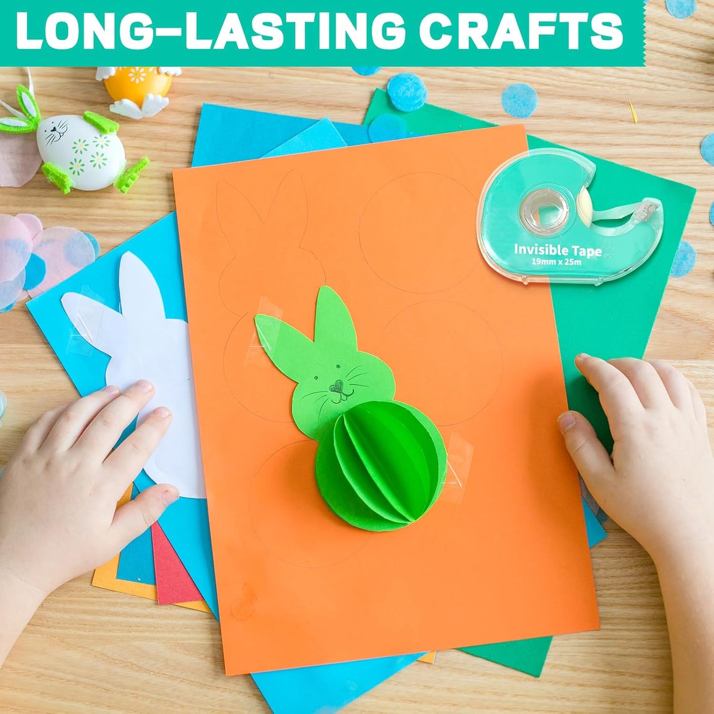 Invisible Clear Tape Bulk with Dispenser, 6 Pack Transparent Tapes Frosted Writable, Bulk Tape Rolls 7/10 X 1000 Inches School Home Office Supplies for Gift Paper Wrapping, Art Craft, Labeling