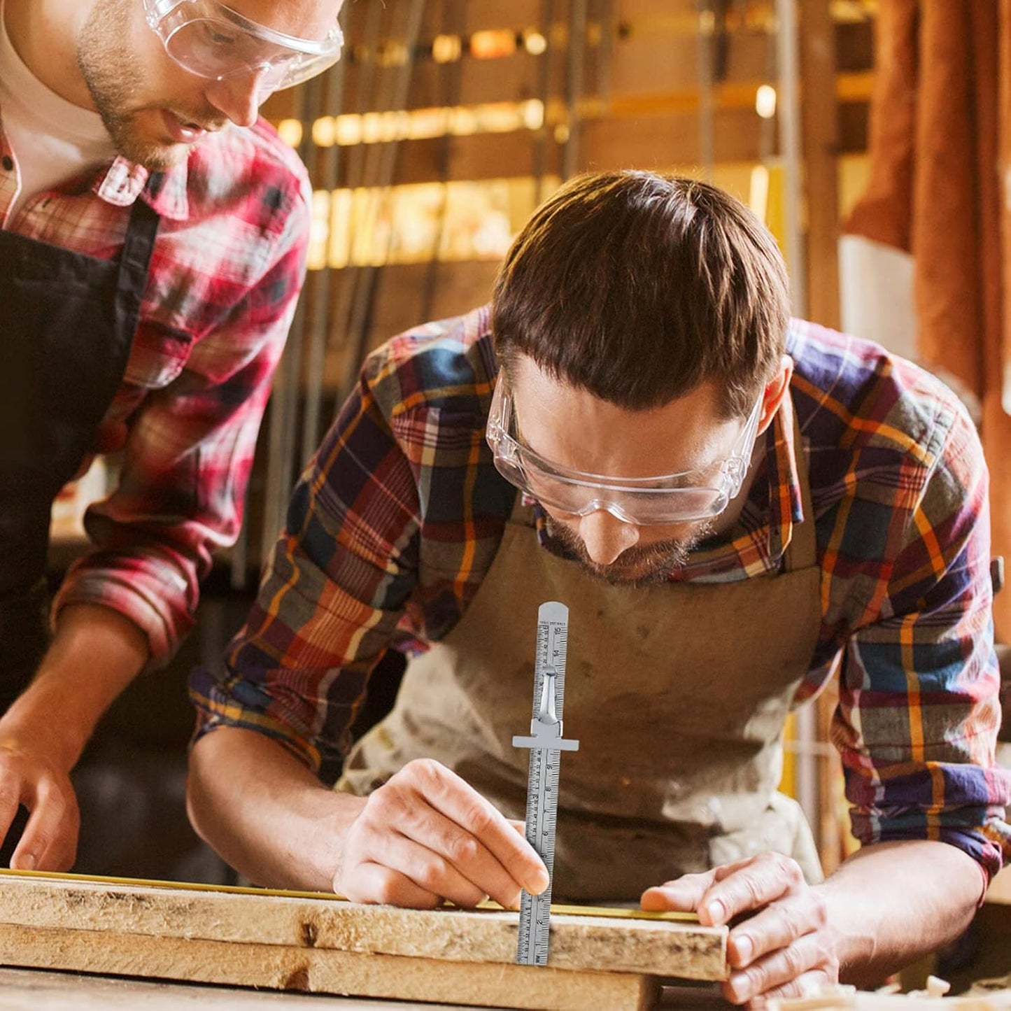 6 Inch 15 cm Pocket Ruler Flexible Precision Stainless Steel Ruler with Detachable Clips Stainless Steel Pocket Clip Scale Gauge Metric British System(15 Pieces)