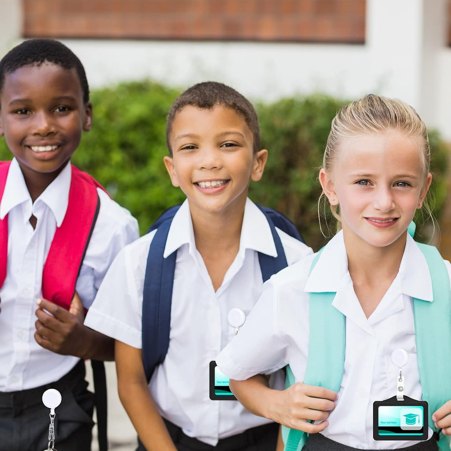 Zonon 100 Pieces Retractable Badge Reel Clips ID Card Holder Reel with Metal Belt Clip for Hanging Cards Key Chains, Name Badge Holders for Nurses Teachers Students(White)