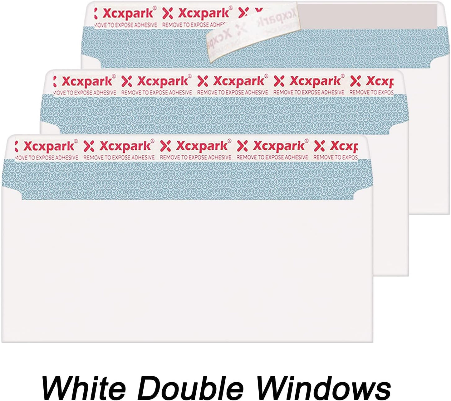 250 PCS #10 Double Window White Security Envelopes for QuickBooks Invoices, Most Statements And Documents Self Seal Kraft 4-1/8 x 9-1/2 inches Invisible Envelopes Super Strong Quick Seal