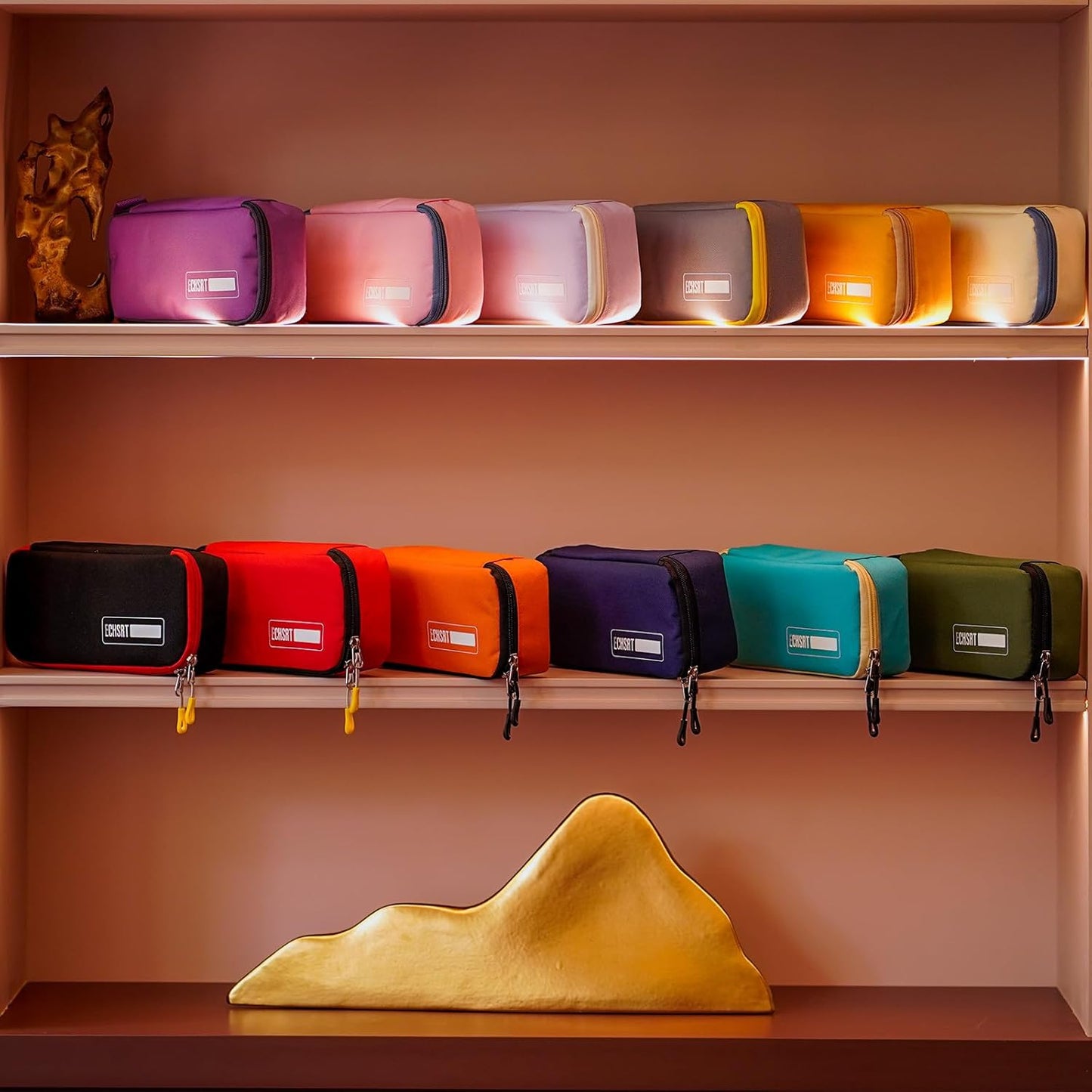 ECHSRT Big Pencil Case, Aesthetic Portable Zipper Pencil Bag with Hidden Pocket, Special Pouch for Men Women Adults, Stationery Organizer Pen Cases for Office Travel, Purple