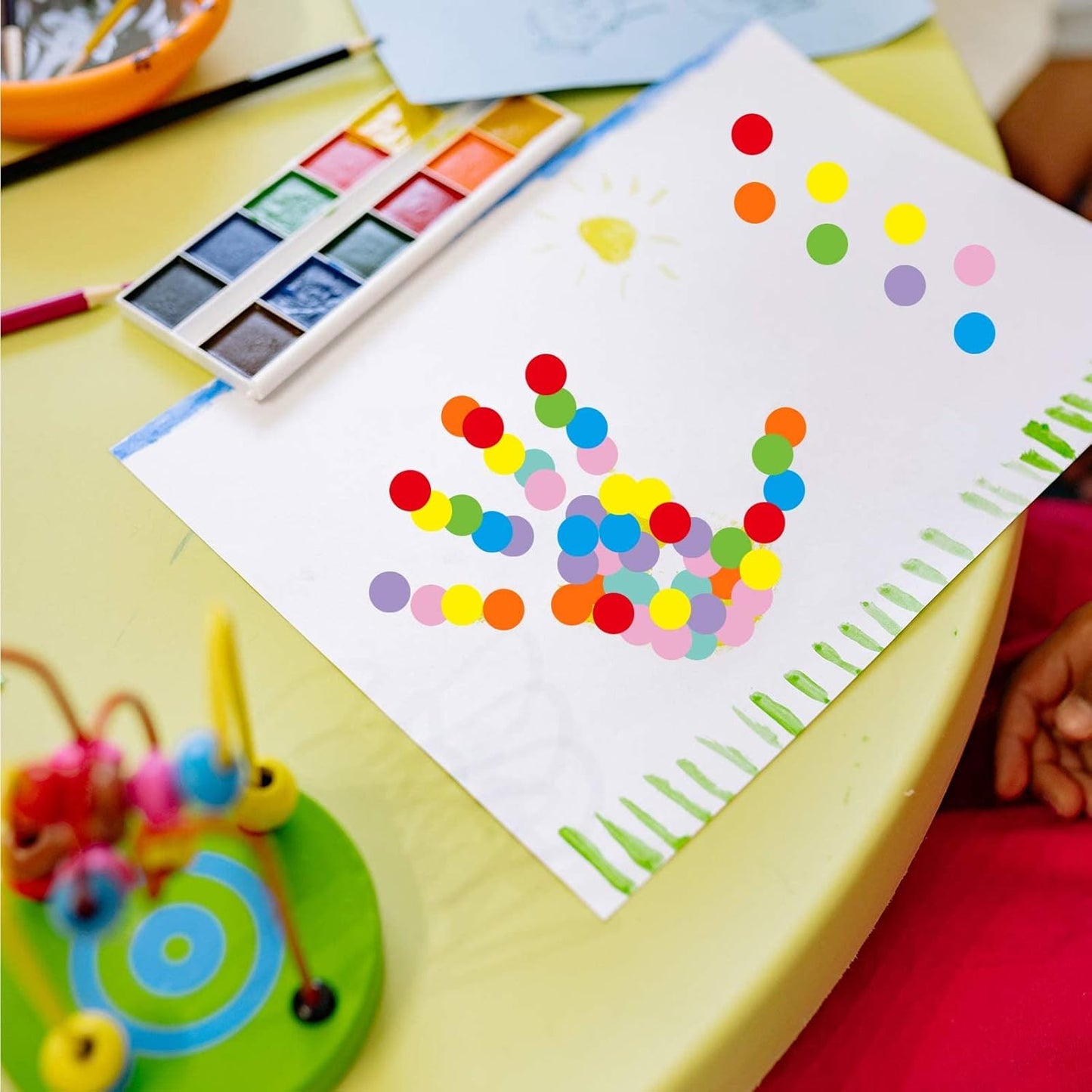 STARLIBOO Dot Stickers,1440 PCS Color Code Label, 1inch Garage Sale Stickers, Yard Sale Price Labels, Writable Not Blurry (8 Colors)