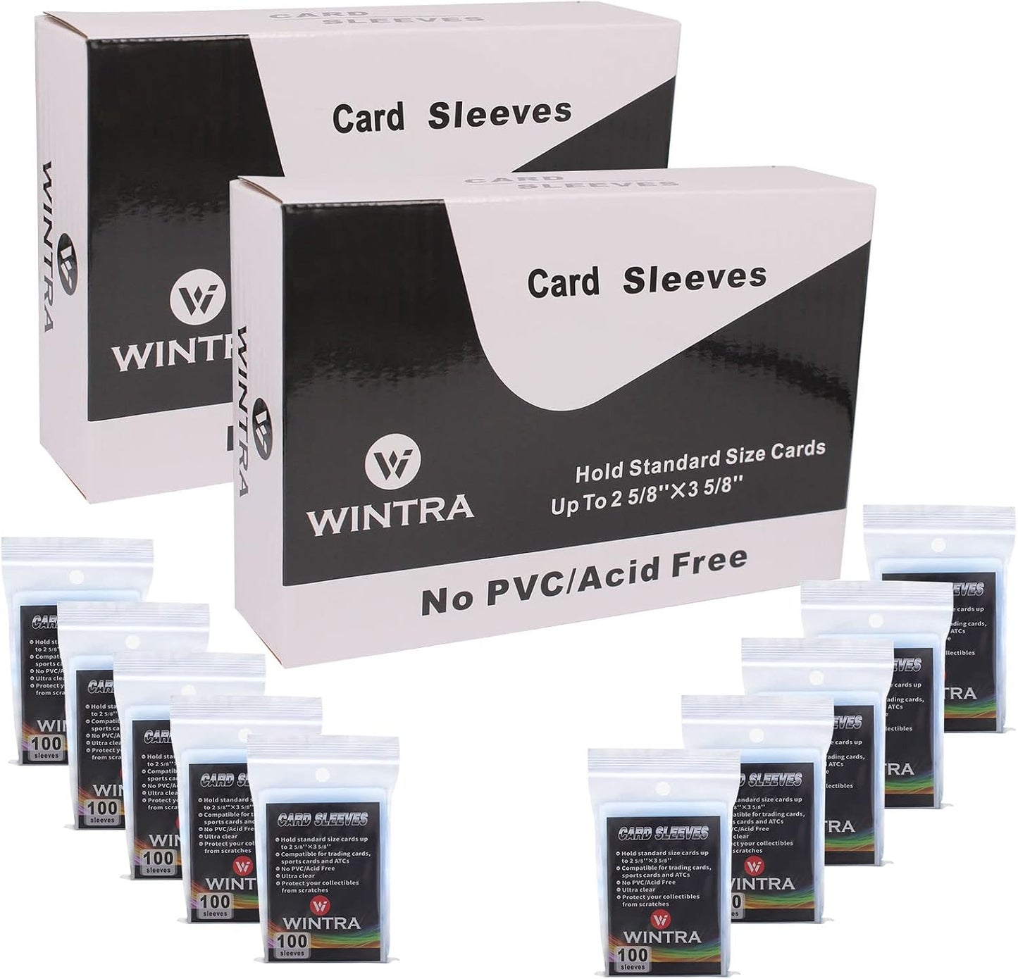 1000 Pack Transparent Penny Card Sleeves, 2-5/8 x 3-5/8'' Soft Protective Sleeves, Ultra Clear Baseball Card Sleeves, Soft Card Protectors for Trading Cards and Sports Cards