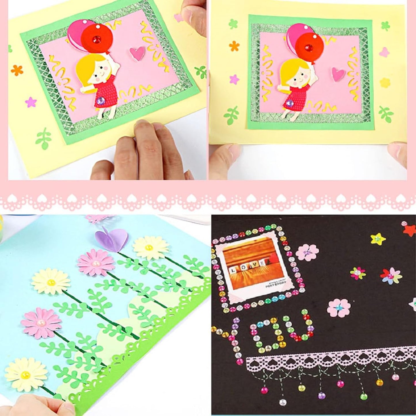 MIAO JIN Love in The Box Craft Punch Hemming and Border Punch Set - Edge and Fancy Punch - DIY Art, Scrapbooks, Gift & Wedding Cards