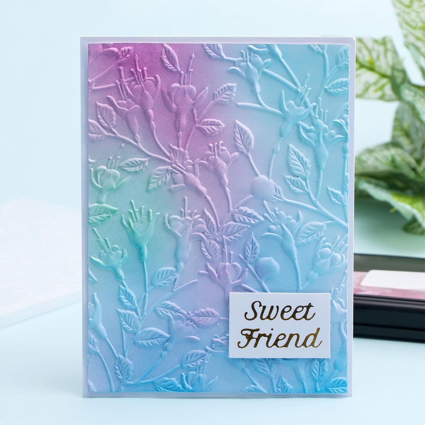 BAOFALI 3D Morning Glory Plastic Embossing Folders for DIY Scrapbooking Photo Album Card Paper Craft Decoration for Card Making,Embossing Template Paper Card Embossing Stencil 6.3" L x 4.5" W.