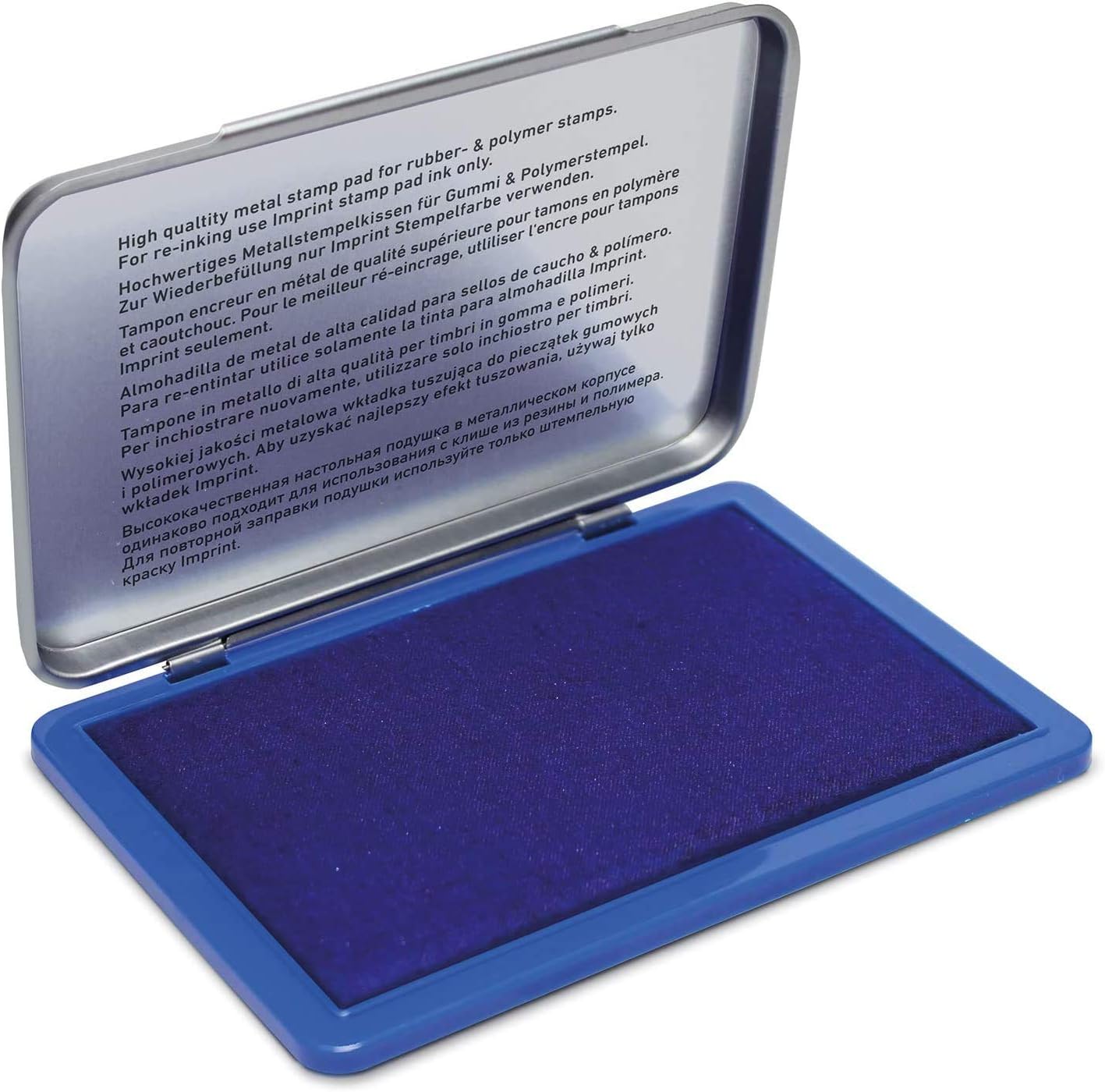 Trodat Imprint 9070M Metal Stamp Pad, 1-7/8" x 2-3/4", Blue