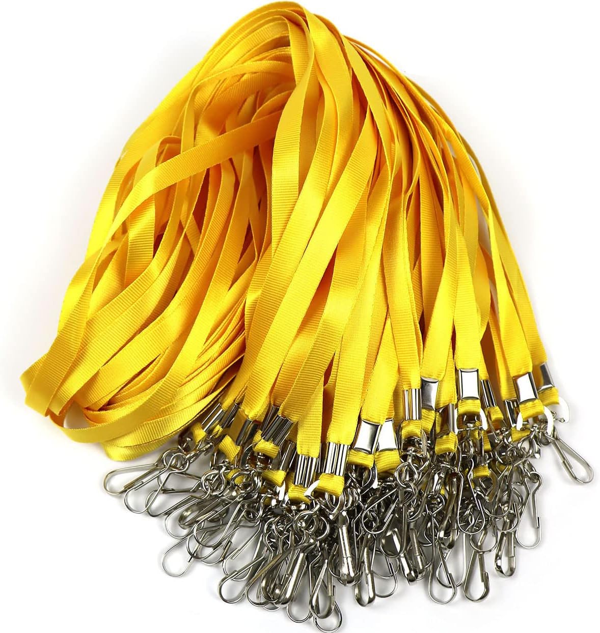 Beebel ID Badge Holder Lanyards with Waterproof Badge Card Bulk Lanyard for Name Tags Holders(Yellow)