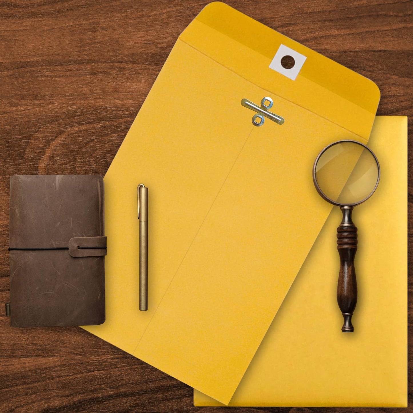 9” x 12” Clasp Envelopes with Gummed Seal Brown Pack of 30