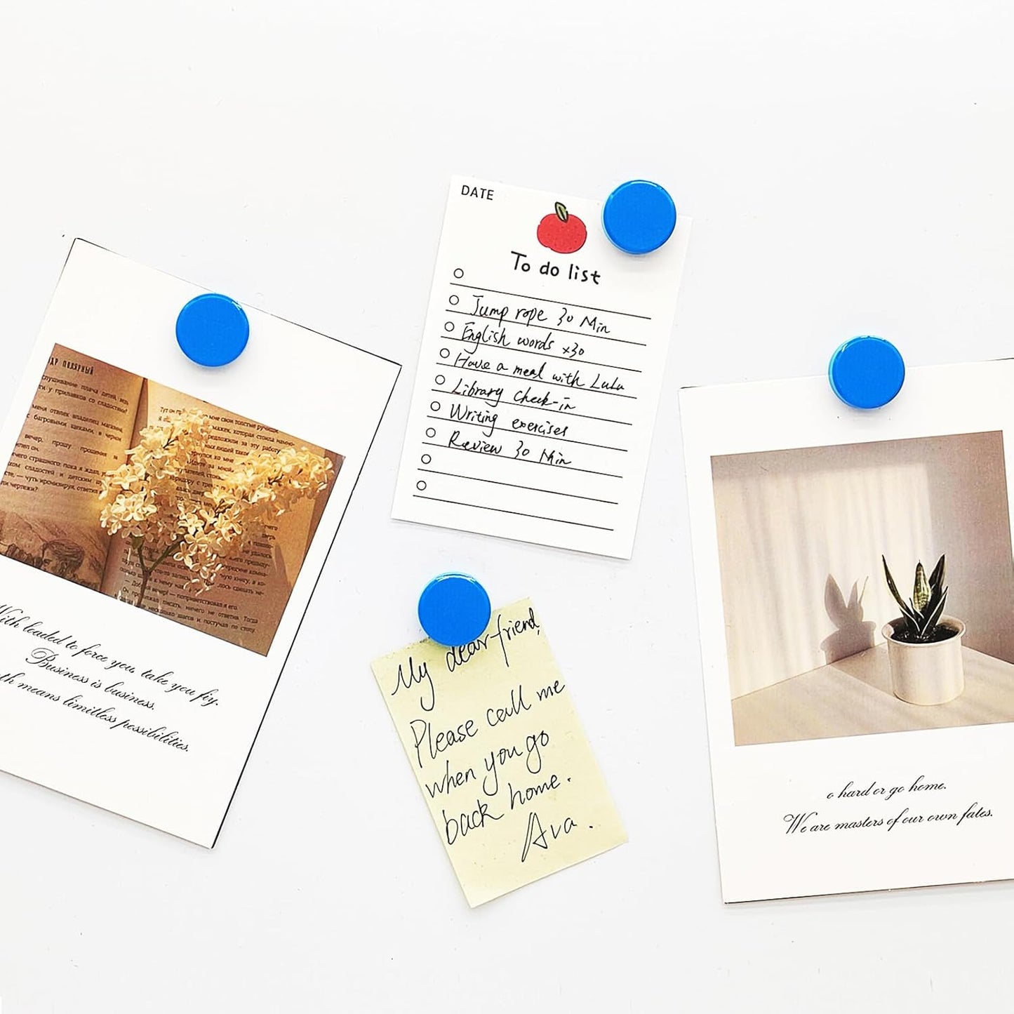 ZDZBLX Fridge Magnets, 20 Pcs Strong Small Refrigerator Magnets for Whiteboard, Heavy Duty Mini Cute Round Magnets for Fridge, Locker, Kitchen, Office, Blue