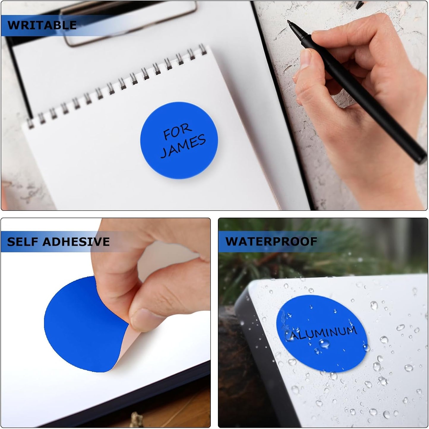 Blue Dot Stickers 2 Inches Round Sticker, Circle Colored Labels Color Coding Labels for Office Classroom Toddlers Activity 80 Pieces