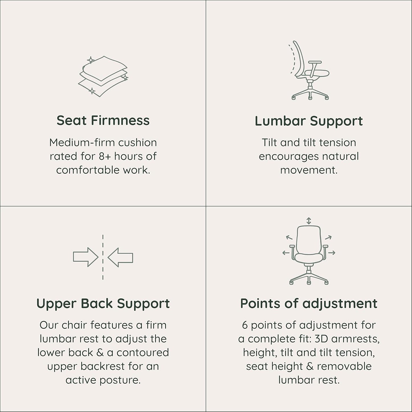 Branch Verve Chair - High Performance Executive Office Chair with Contoured Seat Back and Adjustable Lumbar Rest - High Density Foam Cushion with Aluminum Base - Up to 275 lbs - Wheat