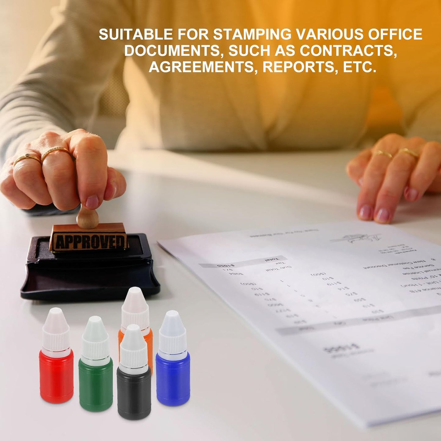 PATIKIL 0.33oz Refill Ink for Stamps and Ink Pads, 12Pcs 10ml Stamp Pad Ink Refill for Office Stamp Self Inking Stamp Date Stamp Scrapbooking, Black