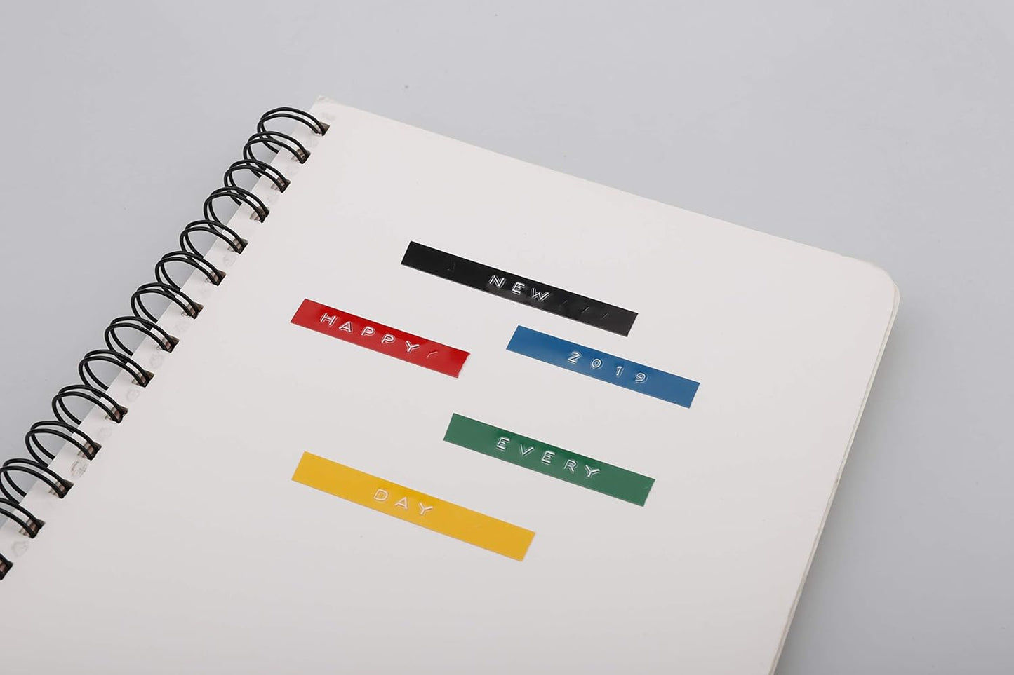 Oozmas Compatible Label Tape Replacement for Dymo Embossing Label Maker Organizer Xpress Pro Office Mate II Tape 3/8 Inch, 3D Plastic Embossing Tapes for Xpress 12965 12966 154000, Muti-Color, 5-Pack