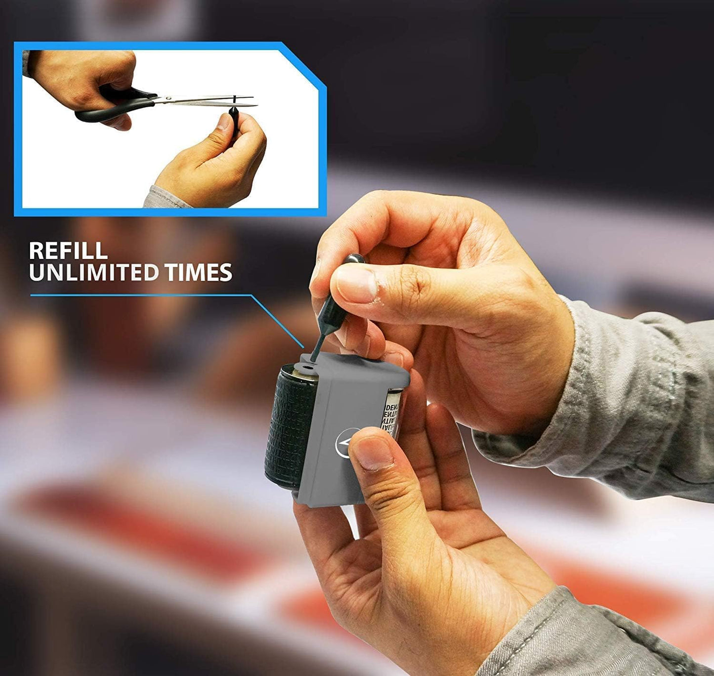 Vantamo Identity Theft Protection Roller Stamps Refills - Refills for Confidential Roller Stamp, Anti Theft, Privacy & Security Stamp, Designed for ID Blackout Security - 6 Refills