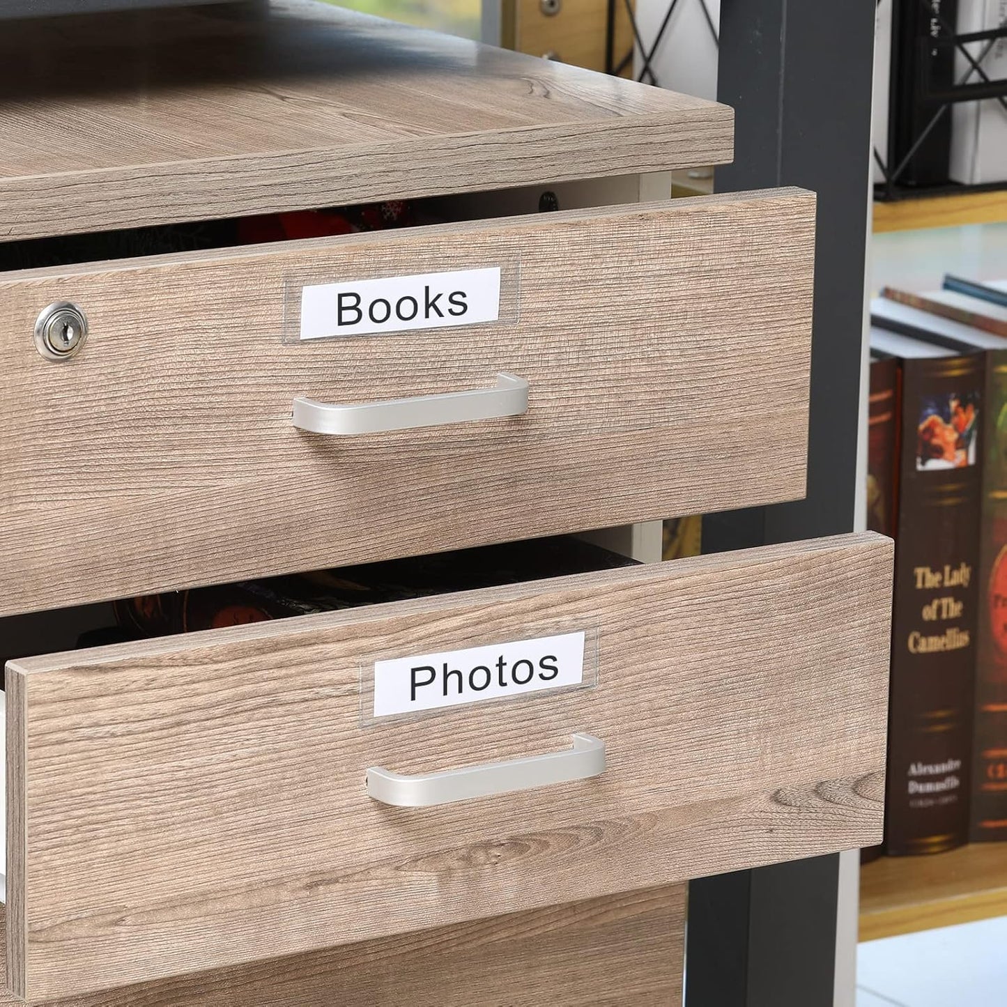 Chinco 30 Pack Self-adhesive Index Card Pockets with Top Open for Loading - Ideal Index Card Holder for Organizing and Protecting - Crystal Clear Plastic(1.2 x 4.4 Inches)