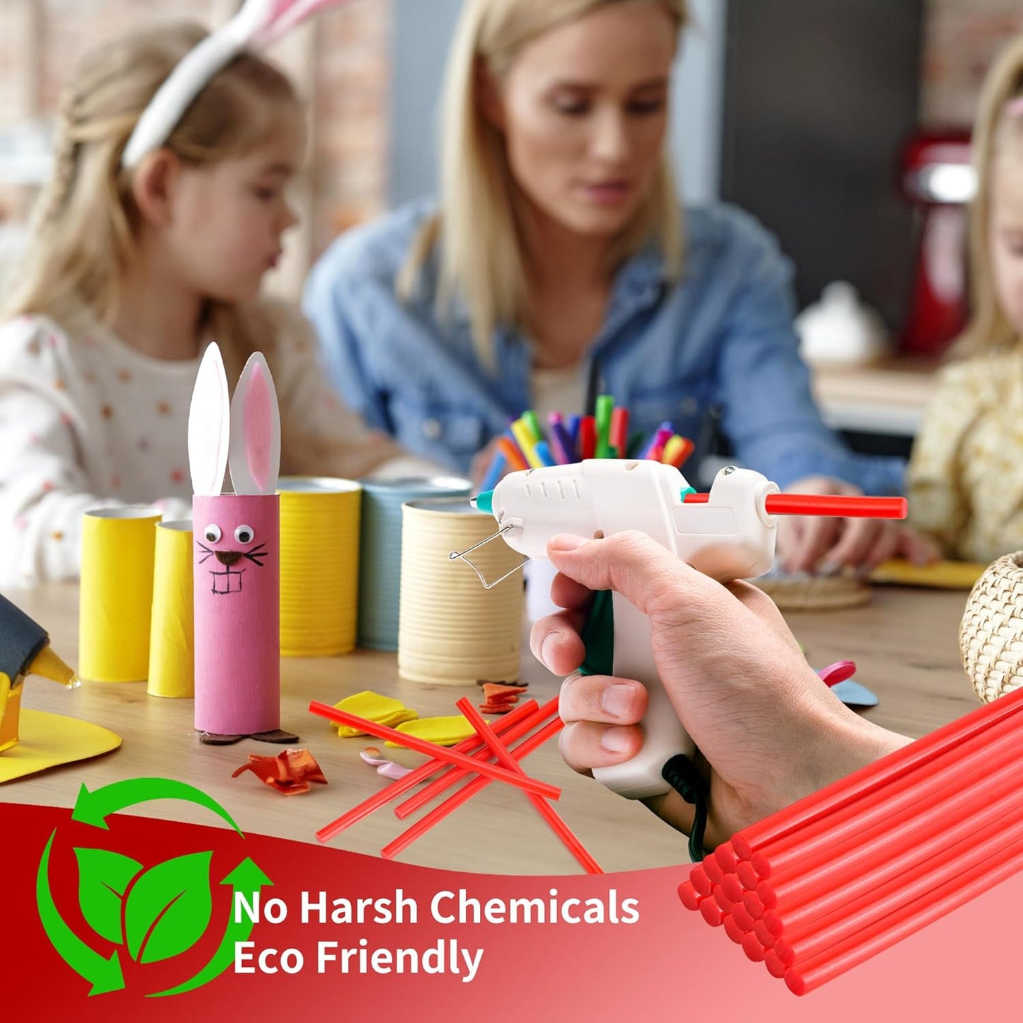 MATUFF Red Hot Glue Sticks Mini 0.27" x 5.9 inches, Colored Hot Melt Mini Glue Sticks for All Temperature Mini Glue Guns, for DIY Craft Arts and Wedding Cards, Stamp Sealing, Bulk Red hot Glue 60 Pack