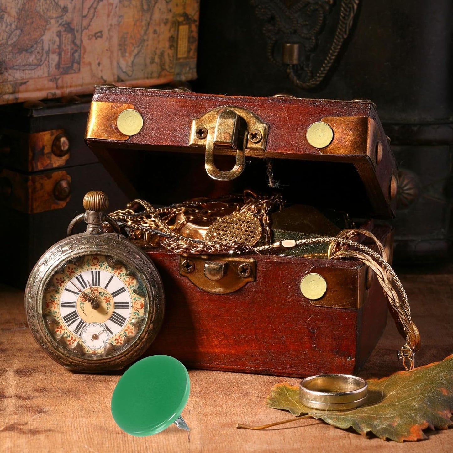 uxcell 150Pcs Upholstery Tacks, 11mmx10mm Flat Head Thumb Tack Decorative Furniture Nails Push Pins for Furniture Sofa Headboards, Green