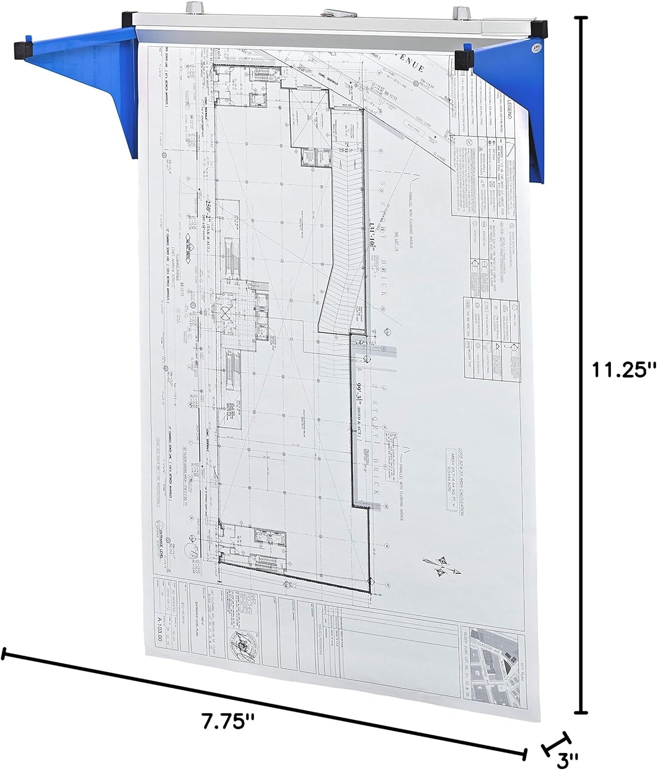 Adir Blueprint Wall Rack - Blueprint Plans Organizer and Construction Plan Holder - Poster Display and Map Rack for Office and Home (Without Blueprint Clamps)