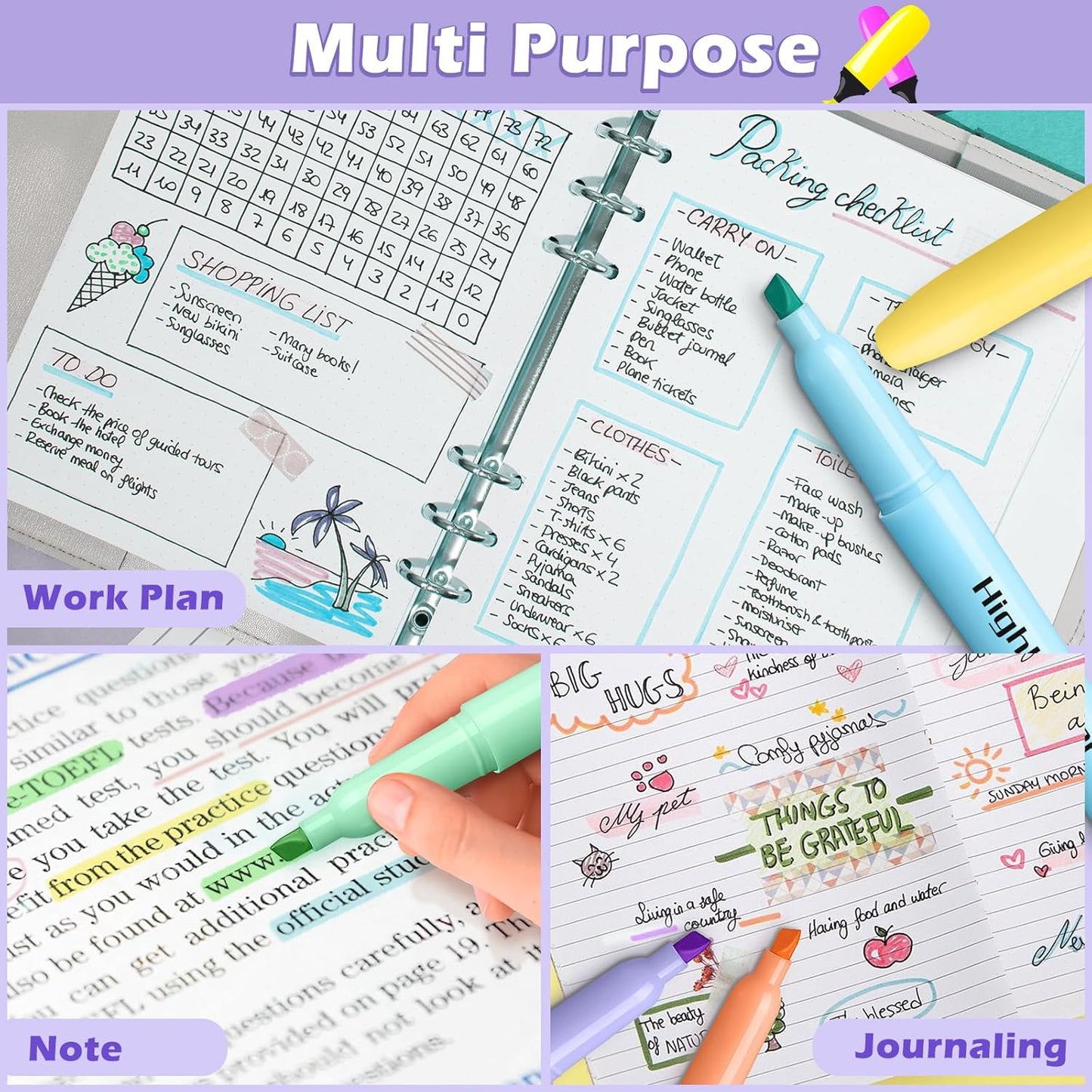 Duchong 30 Count Highlighters, Pastel Highlighters Assorted Colors Bulks, Chisel Tip Dry-Quickly Highlighter Markers for Adult Kids, Office Classroom Must Have, School Supplies for Teachers