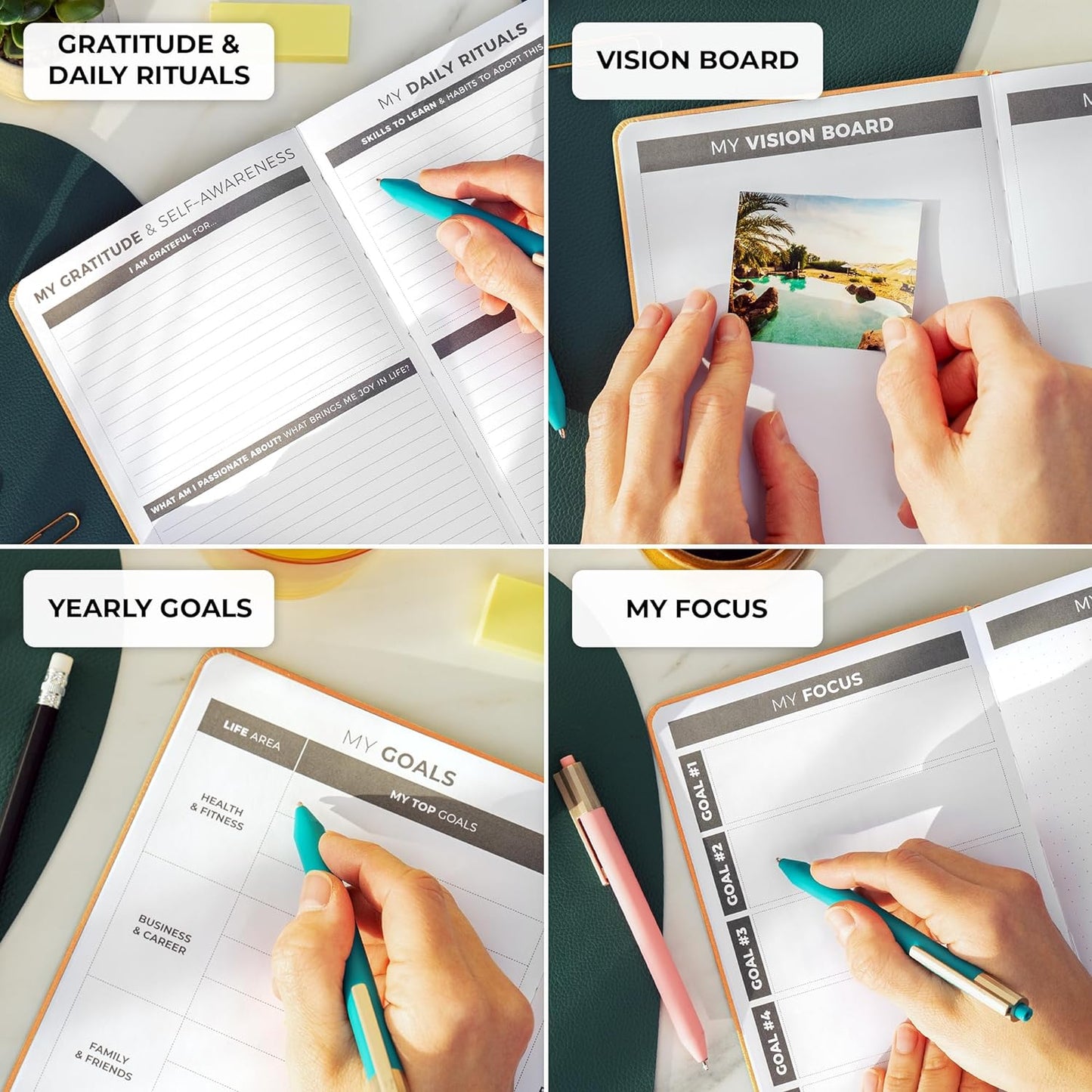 Clever Fox Daily Planner – Undated Planning Notebook with Hourly Schedule & To-Do List – Personal Day Task & Work Organizer, 6 Months (Orange)