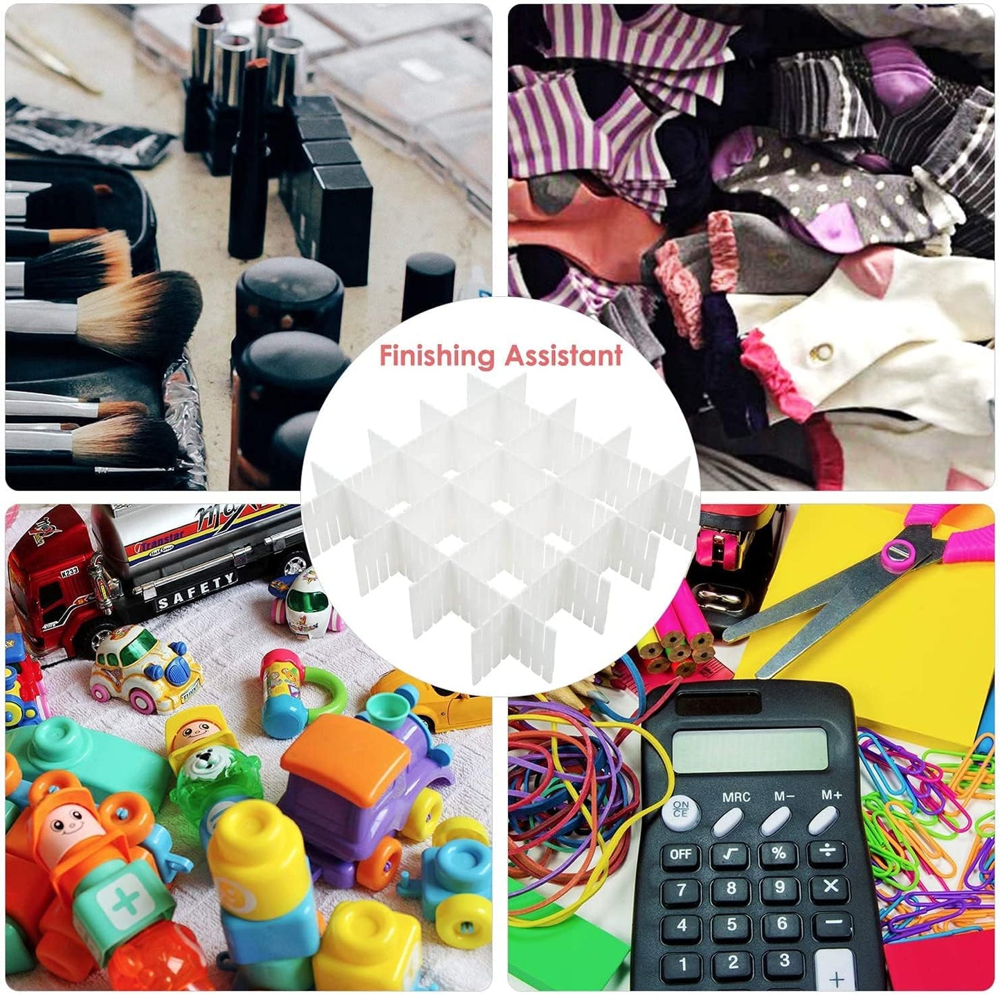 40Pcs Drawer Dividers, Adjustable Drawer Organizer for Socks, Underwear, Makeup, Can Help Tidy Kitchen, Bedroom, Dresser Pink