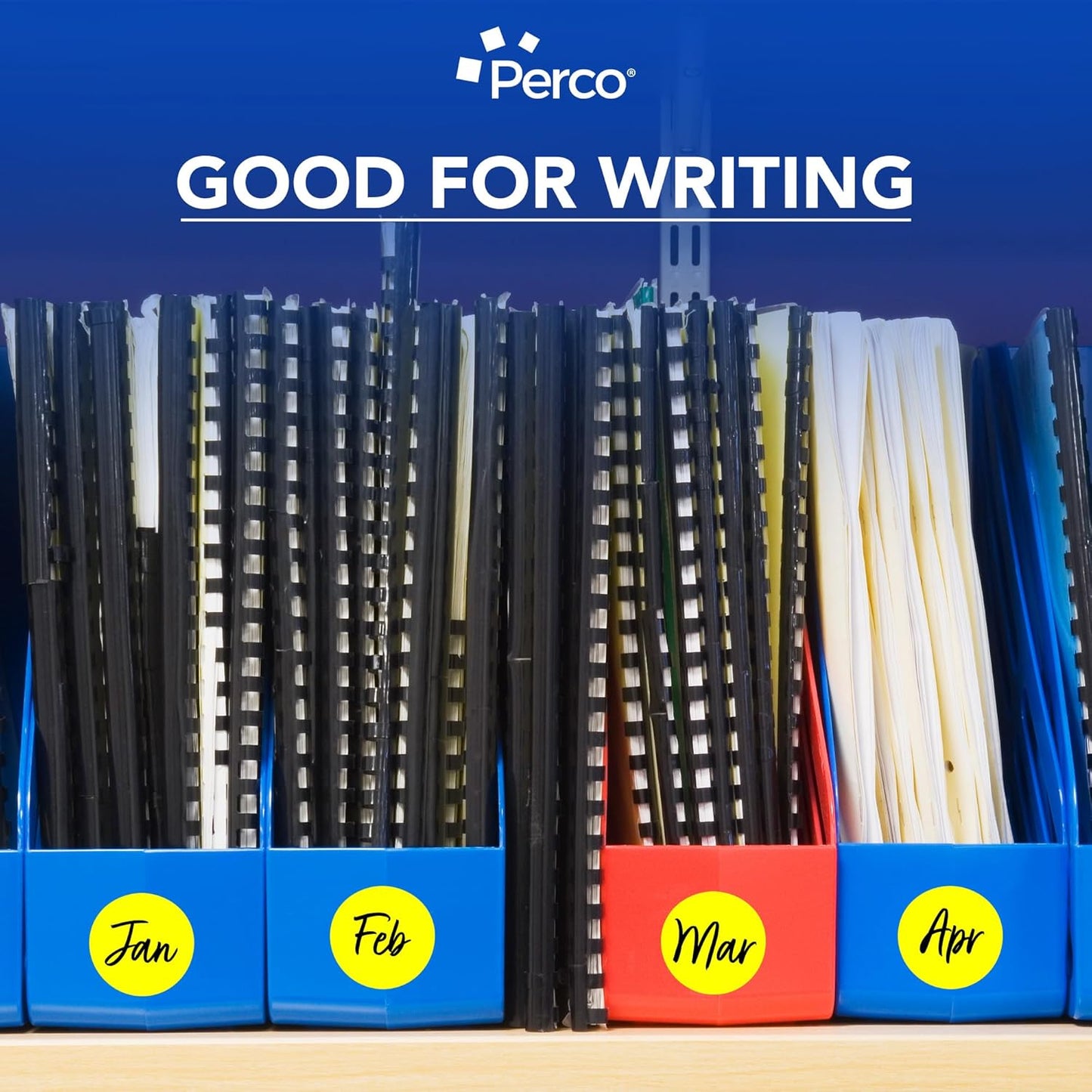 Perco Fluorescent Yellow 2-Inch Round Sticker Labels with Easy Peel Perforation - 500 Labels per Roll - Strong Adhesion, Vibrant Colors for Organizing, Crafting & More - Made in USA