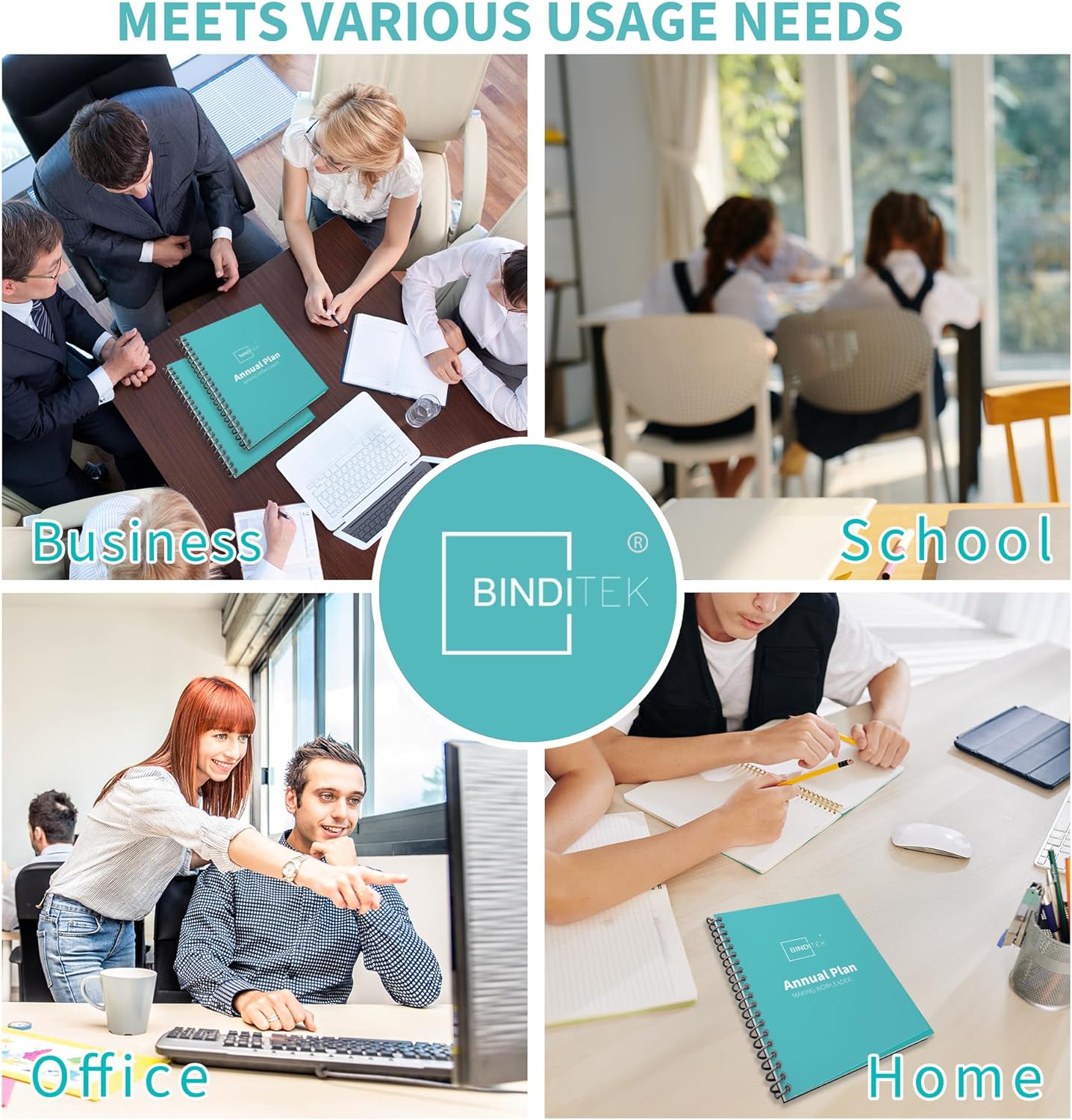 Binditek 200 Pack 10 Mil PVC Binding Report Covers, 8.5 x 11 Inches, Letter Size, Square Corners, Un-Punched, Office Supplies