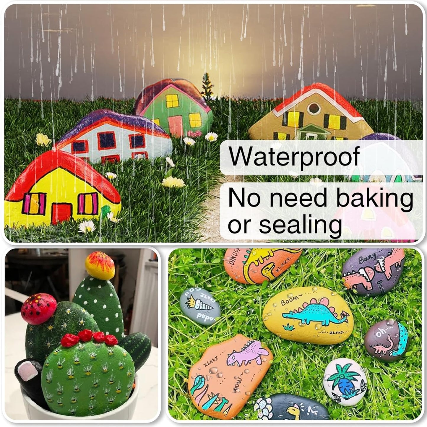 Gold Paint Pens Permanent Paint Markers 12 Pack Oil Based Markers, Quick Drying and Waterproof Marker Pen, Car Tire, Metal, Rock Painting, Wood, Ceramic, Plastic, Canvas, Mugs, Medium Tip