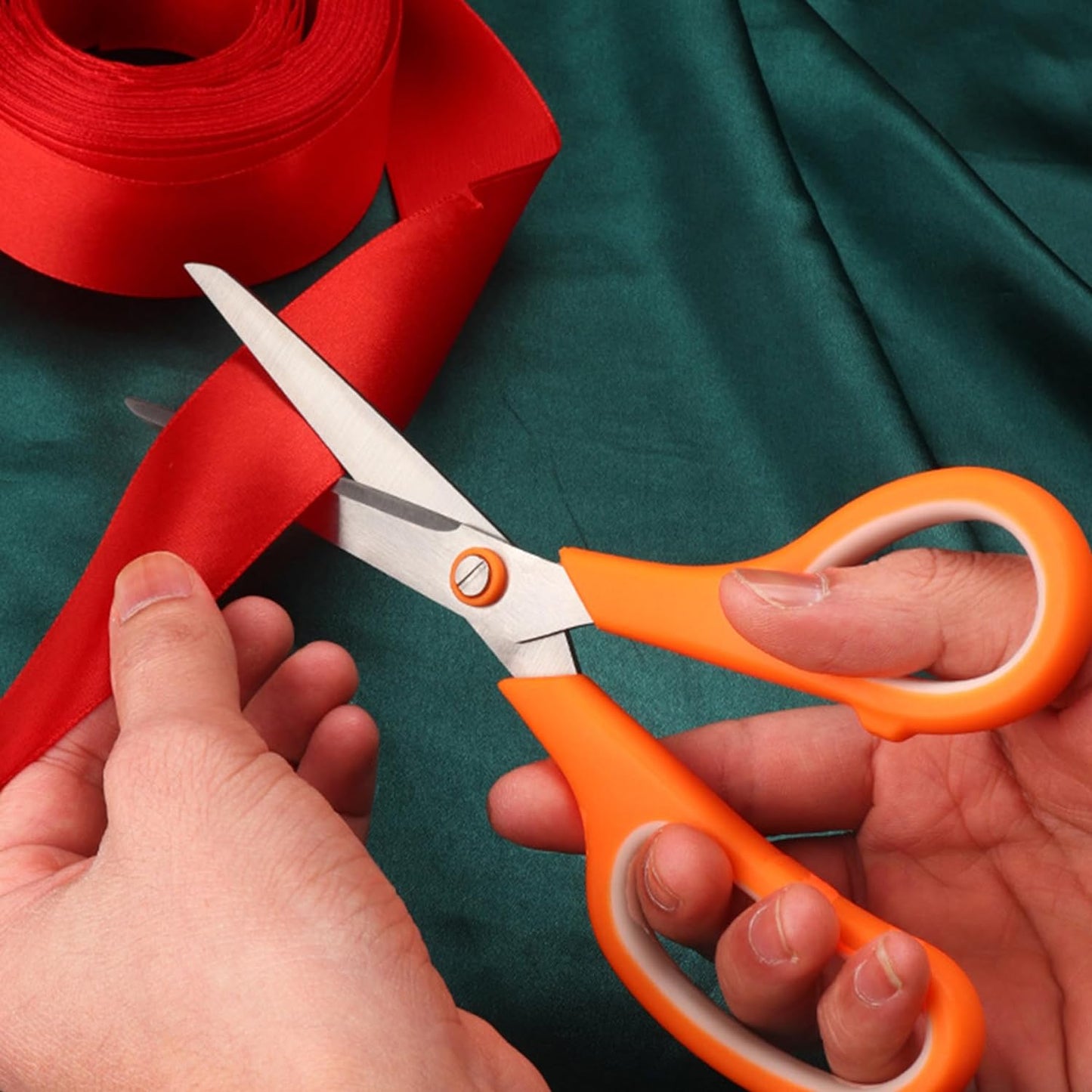 24 Black Scissors Bulk, Rkqoa 8" All Purpose Scissors Pack - Thick Sharp Shears for Office School Sewing Craft Supplies, Classroom Must have, Teacher/Class Scissor, Right/Left Handles