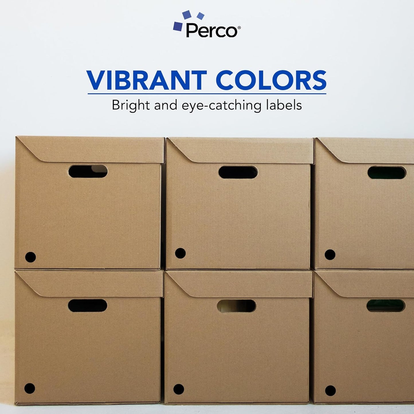 Perco Black 1-Inch Round Circle Dot Sticker Labels with Easy Peel Perforation - 1,000 Labels per Roll - Strong Adhesion, Vibrant Colors for Organizing, Crafting & More - Made in USA