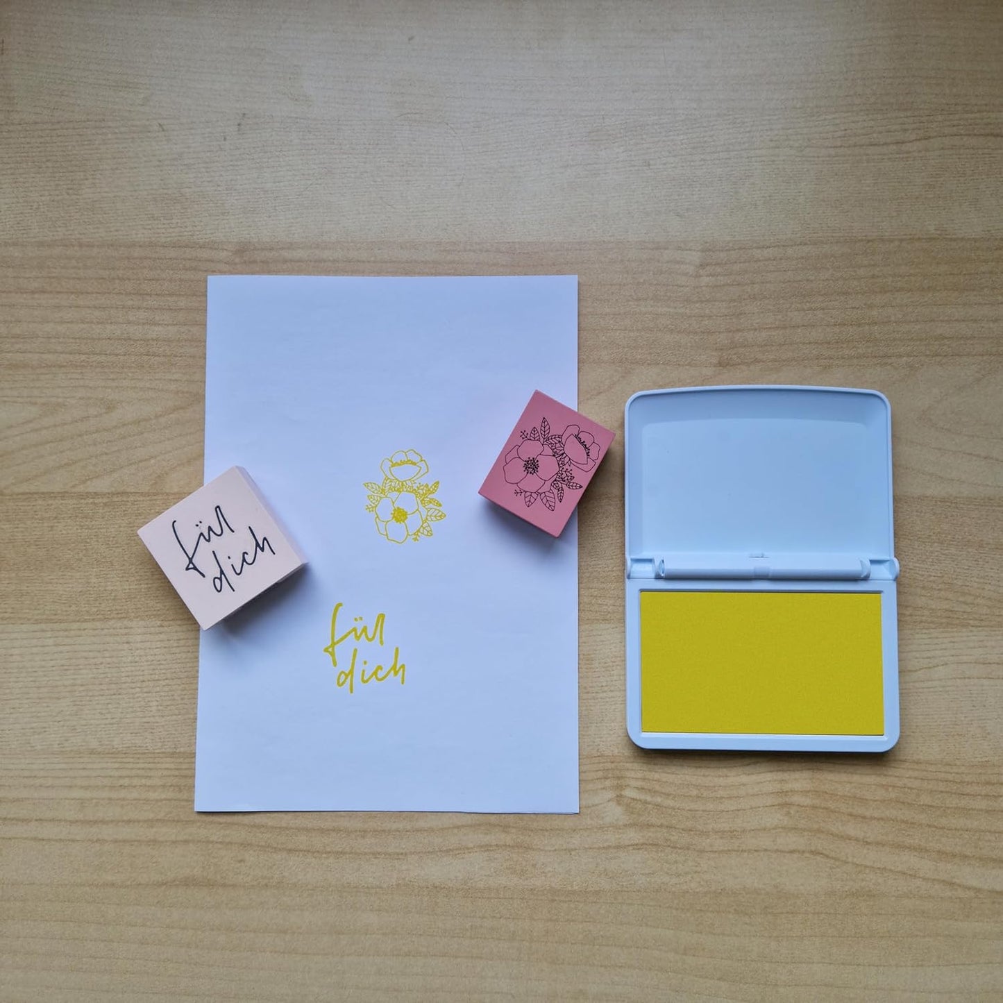 COLOP Make Series, Ink Stamp Pads, with Non-Toxic Premium Ink, Water-Based Acid-Free (Sunny Yellow- Small)