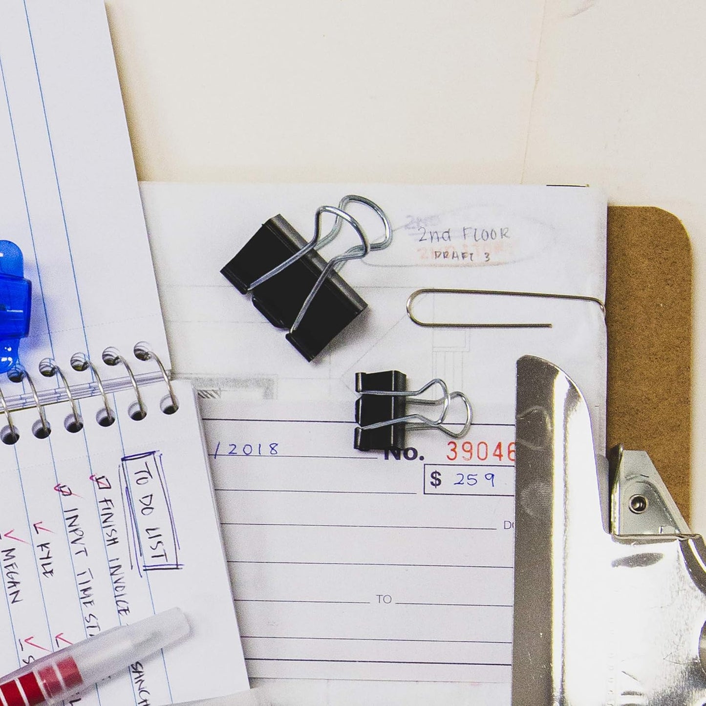 BAZIC Binder Clips Small Black 3/4" (19mm), Paper Clamps Paper Clip, Paperclips for Office School Supplies Home Kitchen Storage (12/Pack), 2-Packs