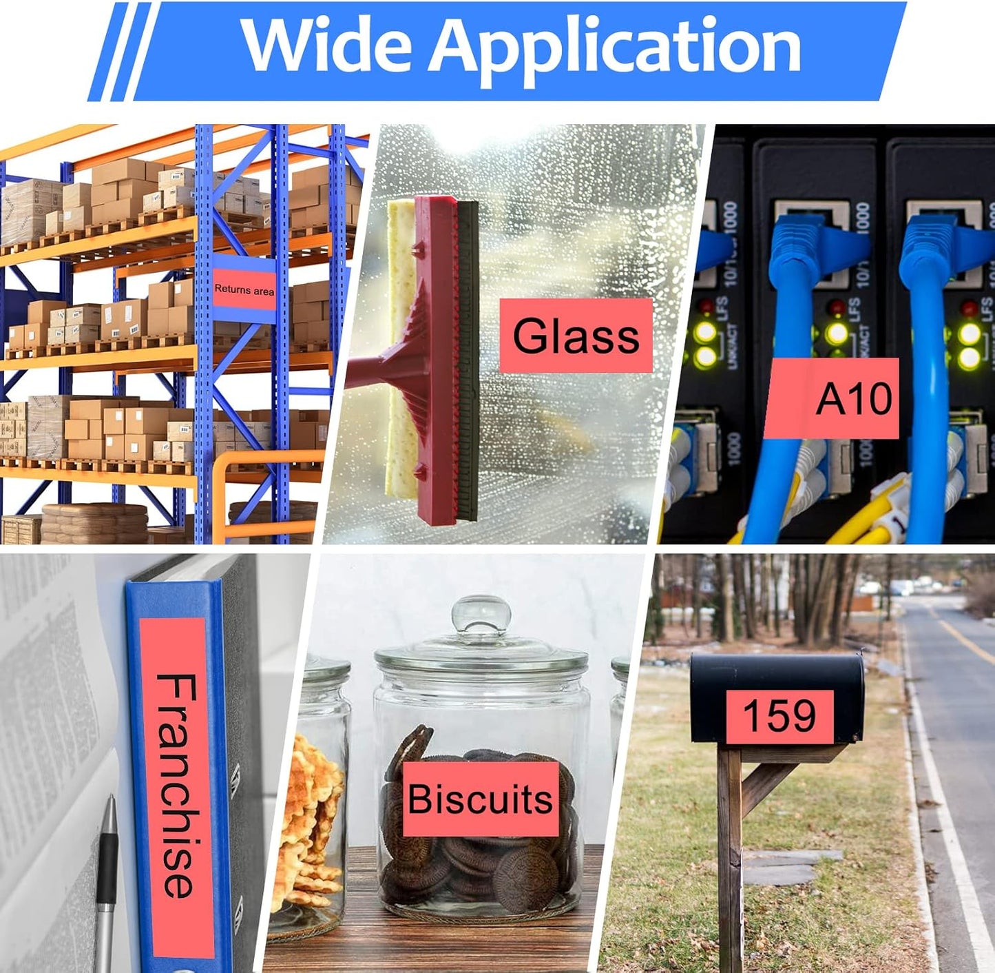 6PK Compatible for Brother P-Touch Label Maker Tape TZe-431 TZe TZ Label Tape TZ-431 TZe431 TZ431 12mm 0.47'' Laminated Black on Red Tape for PT-D210 D220 H110 D400