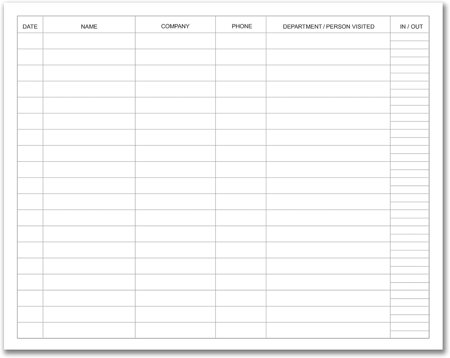 BookFactory Visitor Log Book/Visitor Register/Visitor Sign-in Book - 120 Pages, 8 7/8'' x 7'' - White Bonded Leather Cover, Section Sewn Hardbound (Made in USA)