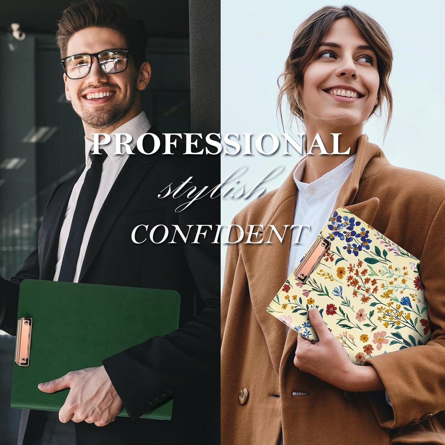 Ospelelf Green Clipboard with Storage 3 Binder Leather Portfolio Folder with Zipper, 12.1” Tablet Sleeve, 5 Dividers with Pocket, Refillable Notepad, Card Slot